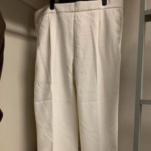 Ann Taylor Winter White Easy Ankle Pant Size 14